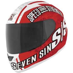   And Strength SS1500 Seven Sins Red Full Face Helmet (M) Automotive