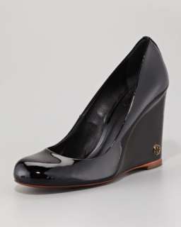 Leather Padded Wedge Pump  