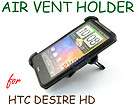 Black Hard Case+Car Vent Mount for HTC Desire CDMA  