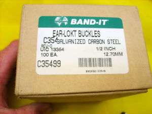 BAND IT C354 1/2 GALVANIZED ST. 100PC EAR LOKT BUCKLES  