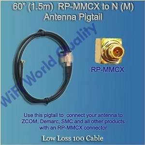  60 (1.5m) Antenna Pigtail N type Male to RP MMCX 