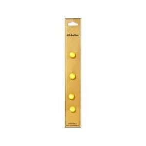  Dill Buttons 8mm Shank Yellow 4 pc