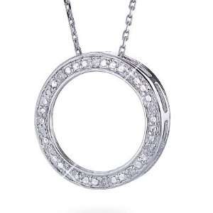  Necklace and Pendant Set   10kt White Gold Journey Circle of Love 