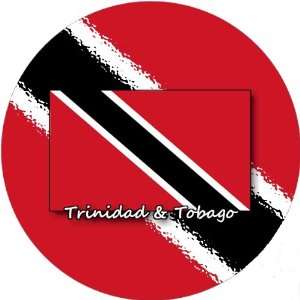 58mm Round Badge Style Keyring Trinidad Flag