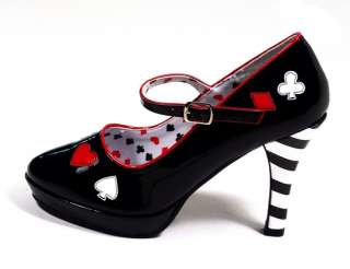   Queen of Hearts Cosplay Gothic Rockabilly Mary Janes Pin Up  
