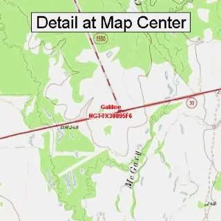  USGS Topographic Quadrangle Map   Galilee, Texas (Folded 