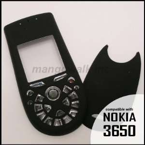   RUBBER BLACK Faceplate/Cover for Nokia 3650 + Keypad 