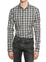 DIOR HOMME   CAMICIA A QUADRI IN POPELINE