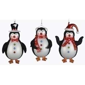  Pack of 6 Keepsakes Penguins In Santa Hats Christmas 