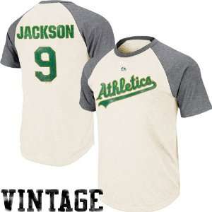 Reggie Jackson Oakland Athletics #9 Legacy of Champions Raglan T Shirt 