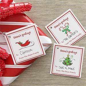  Personalized Christmas Gift Tags   Seasons Greetings 