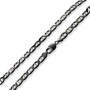   Plated Sterling Silver 18 Flat Marina Chain Necklace 8mm Jewelry