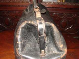 Antique Leather Doctors Medicine Bag Genuine Cowhide  