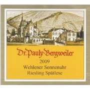 Dr. Pauly Bergweiler Wehlener Sonnenuhr Spatlese 2009 