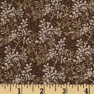  44 Wide Morris Mania Vines Brown Fabric By The Yard 