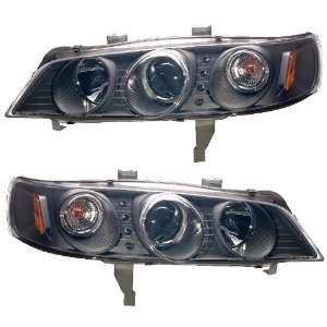  97 1 PC PROJECTOR HEADLIGHT ONE HALO BLACK CLEAR AMBER NEW Automotive