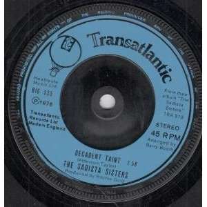   INCH (7 VINYL 45) UK TRANSATLANTIC 1976 SADISTA SISTERS Music