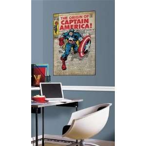  Captain America Comic Cover Giant Wall Decal in Roommates 