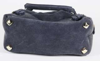 MCM Gray Suede Convertible Handbag/Shoulder Bag Purse Goldtone 