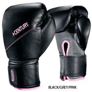 Gungfu Womens 10oz Boxing Gloves w/ Wrist Wrap & Pink Accents  