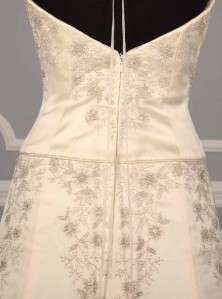 Anne Barge 417 Ivory New Silk Satin Elegant Strapless Couture Wedding 