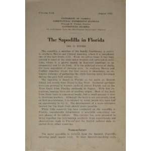  The sapodilla in Florida (Circular / University of Florida 