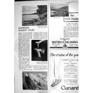  1930 BRITISH COLUMBIA CUNARD DOMINION HOLIDAYS WHITE STAR 
