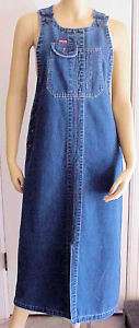 DKNY long denim blue jean maxi dress, Size S  