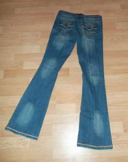   Cotton Juniors Ladies Blue Denim Jeans Size 3 Worn Look  