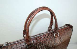   Genuine Cowhide Leather Briefcase Messenger Shoulder Bag Crocodile
