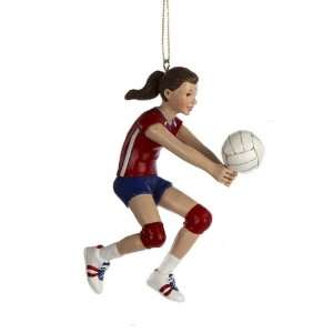  Club pack of 12 Blue and Red Girl Volleyball Christmas 