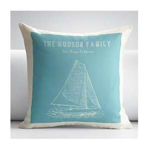  outdoor sailboat pillow+insert ivory cover 12x18