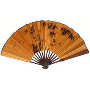  Chinese Bamboo and Calligraphy Folding Fan Kitchen 