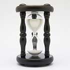 blue wooden hourglass sand clock watch timer 15min