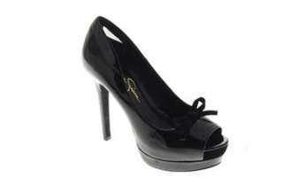 Jessica Simpson MESH CUTOUT PEEP TOE Womens Platform High Heels Black 