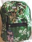 hawaiian print lg backpack green w honu 