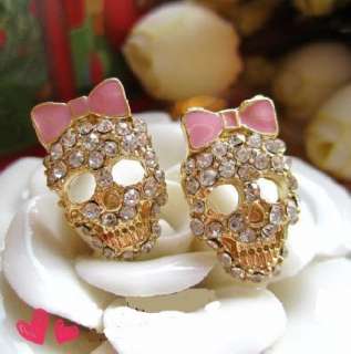   Jewelry fashion head Cute Skull Top Jewelry Hot Skeleton Earrings