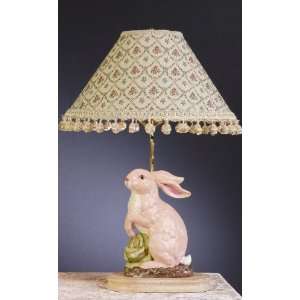  Pink Antique Cabbage Bunny Lamp