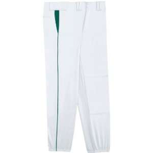   Youth Select Baseball Pants With Piping WHITE/FOREST YM   WAIST 25 26