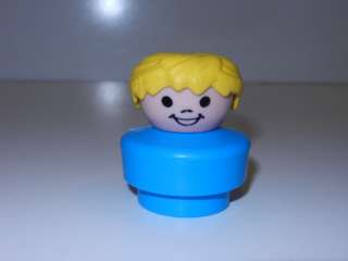Fisher Price Chunky Little People Boy with Blue Body and Blonde Hair 