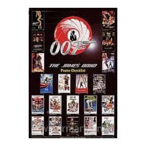  JAMES BOND   007   MOVIE POSTER CHECKLIST NEW(Size 27x40 