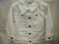 BNWT DKNY White Denim Jacket Little Boys/Girls Sz 6 12M  