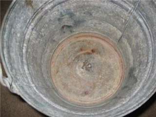 This auction is for a Antique Galvanized Steel Bucket  Pail with a 
