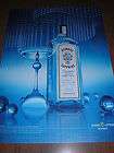   SAPPHIRE REIGN EVA ZEISEL DRY GIN VINTAGE ab2 PRINT AD in SPANISH
