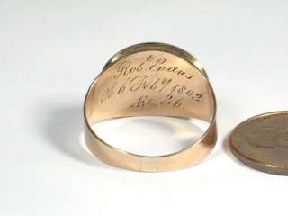 ANTIQUE ENGLISH GOLD LOCKET MOURNING RING EVANS 1803  