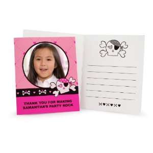 Pink Skull Personalized Thank You Notes (8)