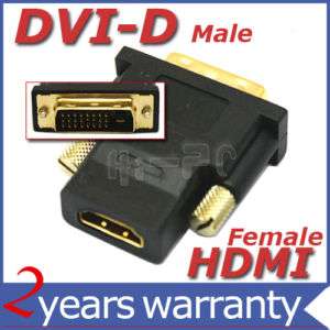 DVI Male to HDMI Female M F Adapter Converter For HDTV  