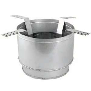   Black DuraTech 16 Class A Chimney Pipe Round Ceiling Support Box