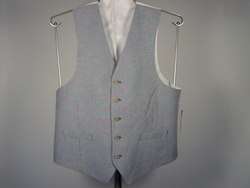 Ralph Lauren Mens Cotton/Silk Suit Vest Blue White $75  