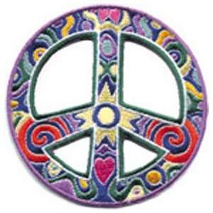    3 70s Colorful Retro Peace Sign Patch Arts, Crafts & Sewing